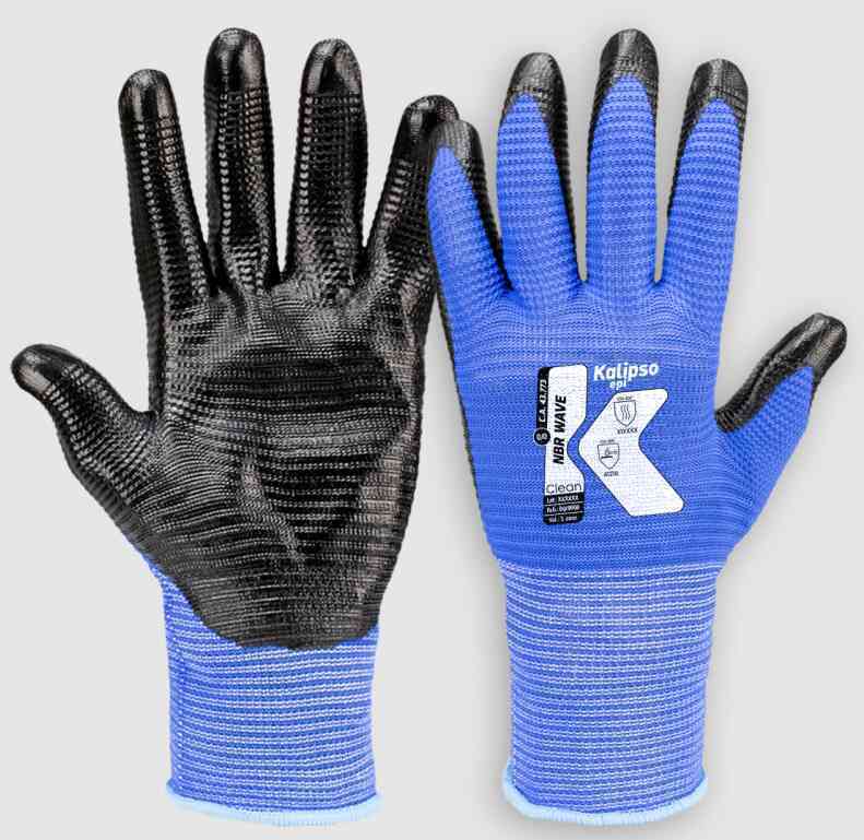 LUVA POLIAMIDA C/ BANHO NITRILICO NBR WAVE KALIPSO | CA 43773