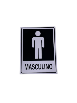 PLACA SIN.MASCULINO 15X20CM