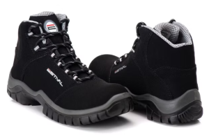 BOTINA DE SEGURANÇA EM MICROFIBRA - PRETO E CINZA - ESTIVAL - EN10071S2 - CA 44558