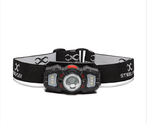 LANTERNA DE CABECA RECARREGAVEL STEELFLEX 1200 LUMENS