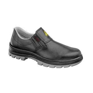 SAPATO CONFORTO C/ ELÁSTICO ELETRICISTA PRETO BICO COMPOSITE | CA 26714