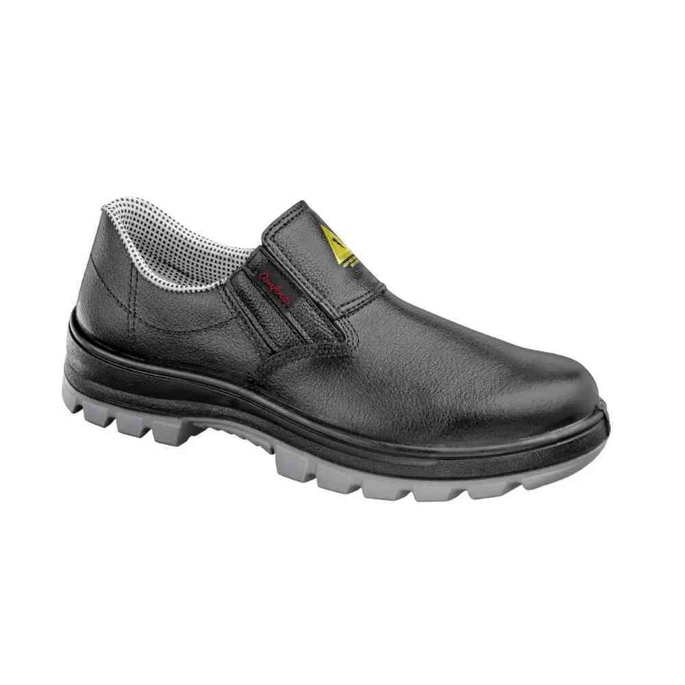 SAPATO CONFORTO C/ ELÁSTICO ELETRICISTA PRETO BICO COMPOSITE | CA 26714