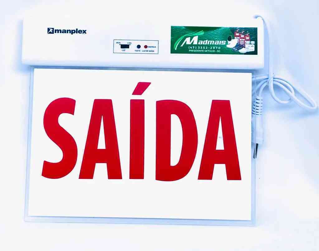 PLACA SAIDA AUTONOMA DUPLA FACE 25X21