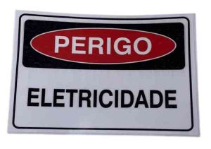 ADESIVO 15X10CM PERIGO ELETRICIDADE