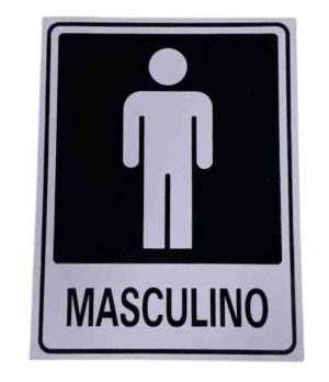 PLACA SIN.MASCULINO 15X20CM