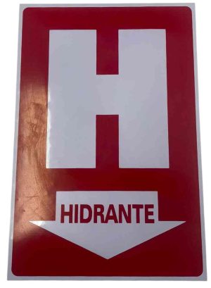 PLACA SIN. HIDRANTE 30X20CM