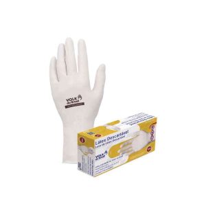 LUVA LATEX P/PROCEDIMENTOS COM TALCO VOLK CA 15112 (Q)