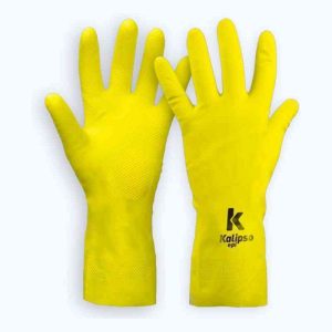 LUVA LATEX FORRO SILVER AMARELA TAM G KALIPSO CA 32728 (M: 1010X / Q)