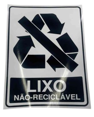 ADESIVO LIXO NAO RECICLAVEL 15X20CM