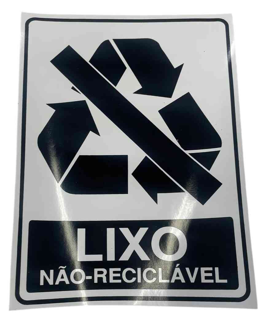 ADESIVO LIXO NAO RECICLAVEL 15X20CM