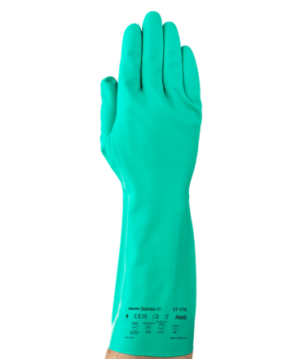 LUVA NITRILICA VERDE SOLVEX ANSELL | CA 12598