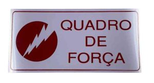 PLACA SIN. QUADRO DE FORCA 10X20CM