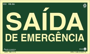 PLACA SIN. SAIDA EMERGENCIA FOTOLUMINESCENTE ENCARTALE 25X15 CM