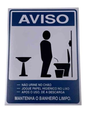 PLACA SIN.NAO URINE NO CHAO S-232 15X20 CM