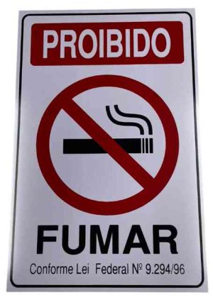 PLACA SIN.PROIBIDO FUMAR 20 X 30CM