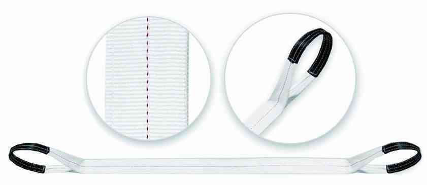 CINTA ELEVACAO SLING BRANCA 4M COMP. X 60MM LARG. - CAP. 2.5 TON.