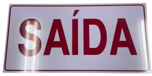 PLACA SIN. SAIDA 15X30 CM