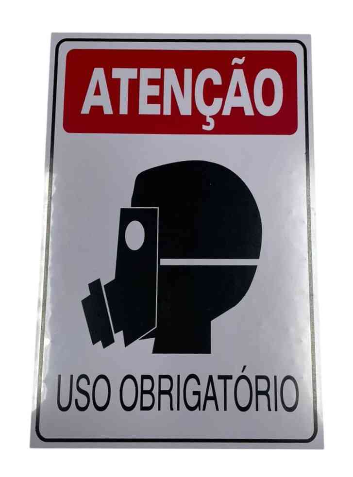 PLACA SIN.ATENCAO (MASCARA) USO OBRIGATORIO 20X30CM