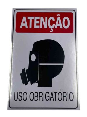 PLACA SIN.ATENCAO (MASCARA) USO OBRIGATORIO 20X30CM