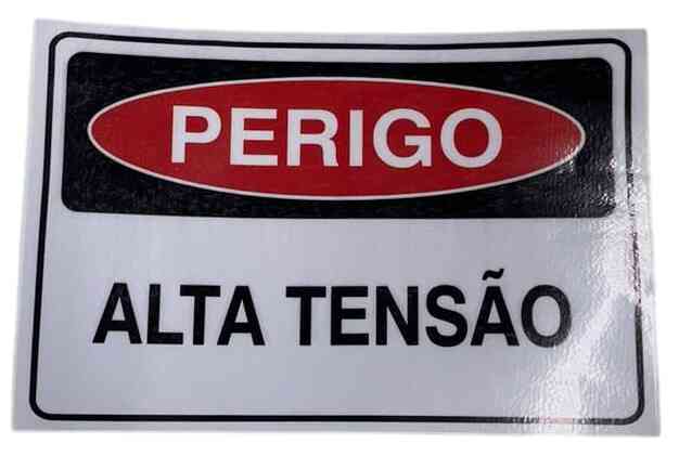 ADESIVO 15X10CM PERIGO ALTA TENSAO