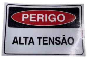 ADESIVO 15X10CM PERIGO ALTA TENSAO